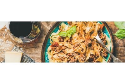 Spaghetti bolognese met rode wijn