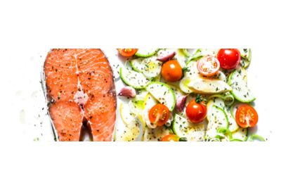 zalm-uit-de-oven-met-courgette-tomaten-geitenkaas-en-honing